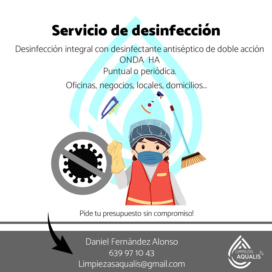 Servicio desinfección y limpieza por covid, Oviedo, Asturias. 